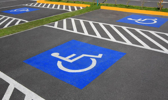disabled parking line marking